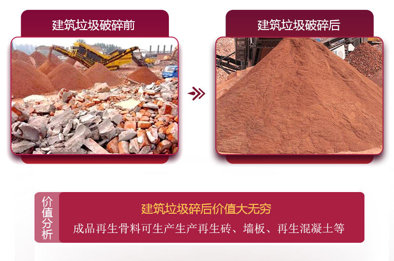 建筑垃圾破碎后利潤增長，價(jià)格大大提升