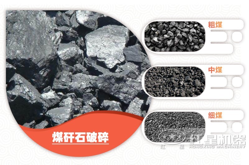 煤矸石破碎不同規(guī)格粒度，用途廣