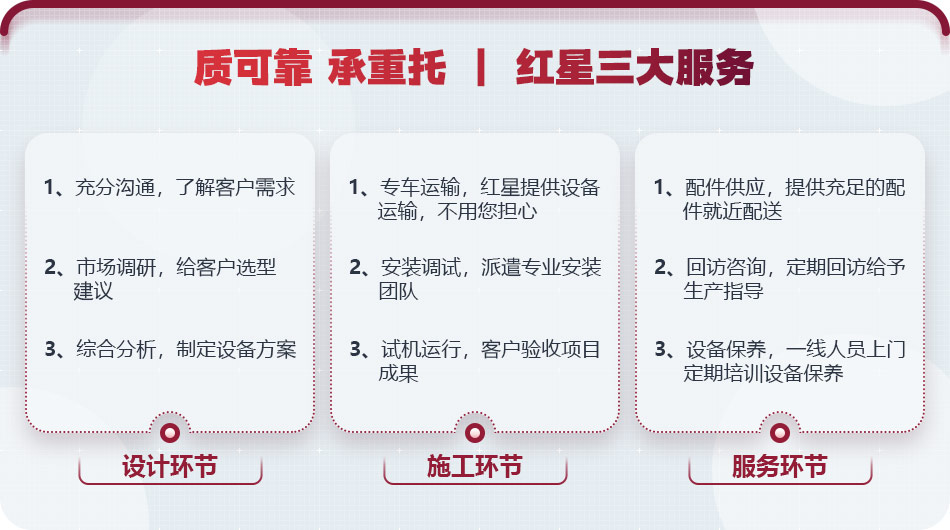 國(guó)內(nèi)大型設(shè)備廠家，紅星服務(wù)值得信賴(lài)